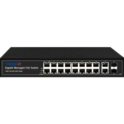 РоЕ-коммутатор TRASSIR TR-NS24202S-300-16PoE РоЕ-коммутатор TRASSIR TR-NS24202S-300-16PoE